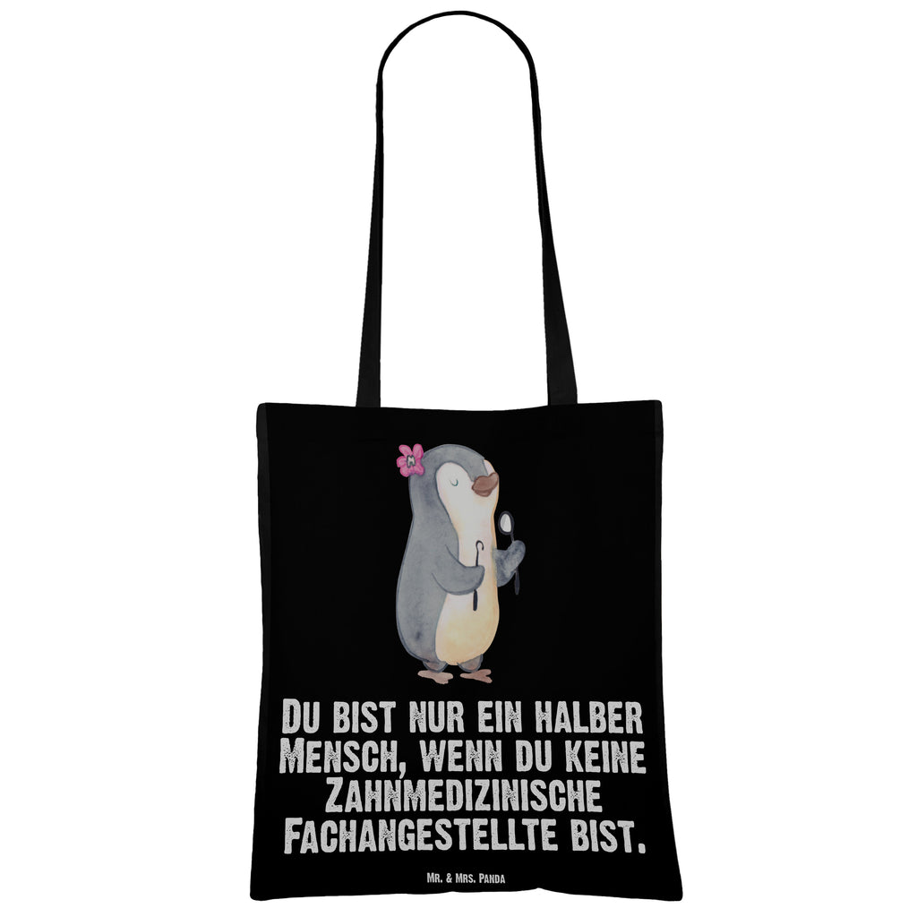 Tragetasche Zahnmedizinische Fachangestellte mit Herz Beuteltasche, Beutel, Einkaufstasche, Jutebeutel, Stoffbeutel, Tasche, Shopper, Umhängetasche, Strandtasche, Schultertasche, Stofftasche, Tragetasche, Badetasche, Jutetasche, Einkaufstüte, Laptoptasche, Beruf, Ausbildung, Jubiläum, Abschied, Rente, Kollege, Kollegin, Geschenk, Schenken, Arbeitskollege, Mitarbeiter, Firma, Danke, Dankeschön