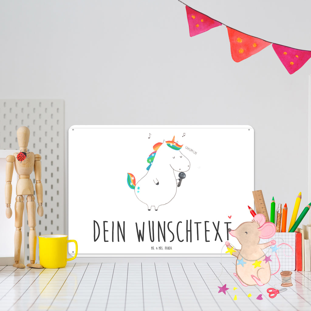 Personalisiertes Blechschild Einhorn Sänger Blechschild, Metallschild, Geschenk Schild, Schild, Magnet-Metall-Schild, Deko Schild, Wandschild, Wand-Dekoration, Türschild, Einhorn, Einhörner, Einhorn Deko, Pegasus, Unicorn, Glitzer, Konfetti, Party, Geburtstag, Feier, Fest, Disco, Sängerin, Sänger, Freundin