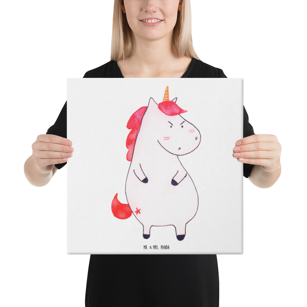 Leinwand Bild Einhorn wütend Leinwand, Bild, Kunstdruck, Wanddeko, Dekoration, Einhorn, Einhörner, Einhorn Deko, Pegasus, Unicorn, Realität, Ansage, lustlos, nein, Büro, Arbeit, wütend, dumme Fragen, lustig, Spaß, Geschenk