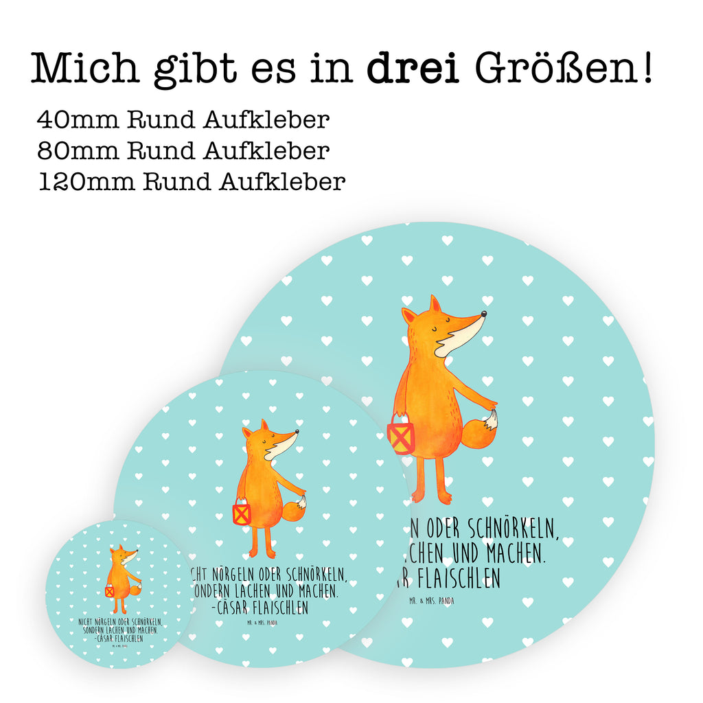 Rund Aufkleber Fuchs Laterne Sticker, Aufkleber, Etikett, Fuchs, Füchse, Spruch trösten, Liebeskummer Spruch, Laterne, Sankt Martin, Laternenumzug, Aufmuntern, Cäsar Otto Hugo Flaischlen