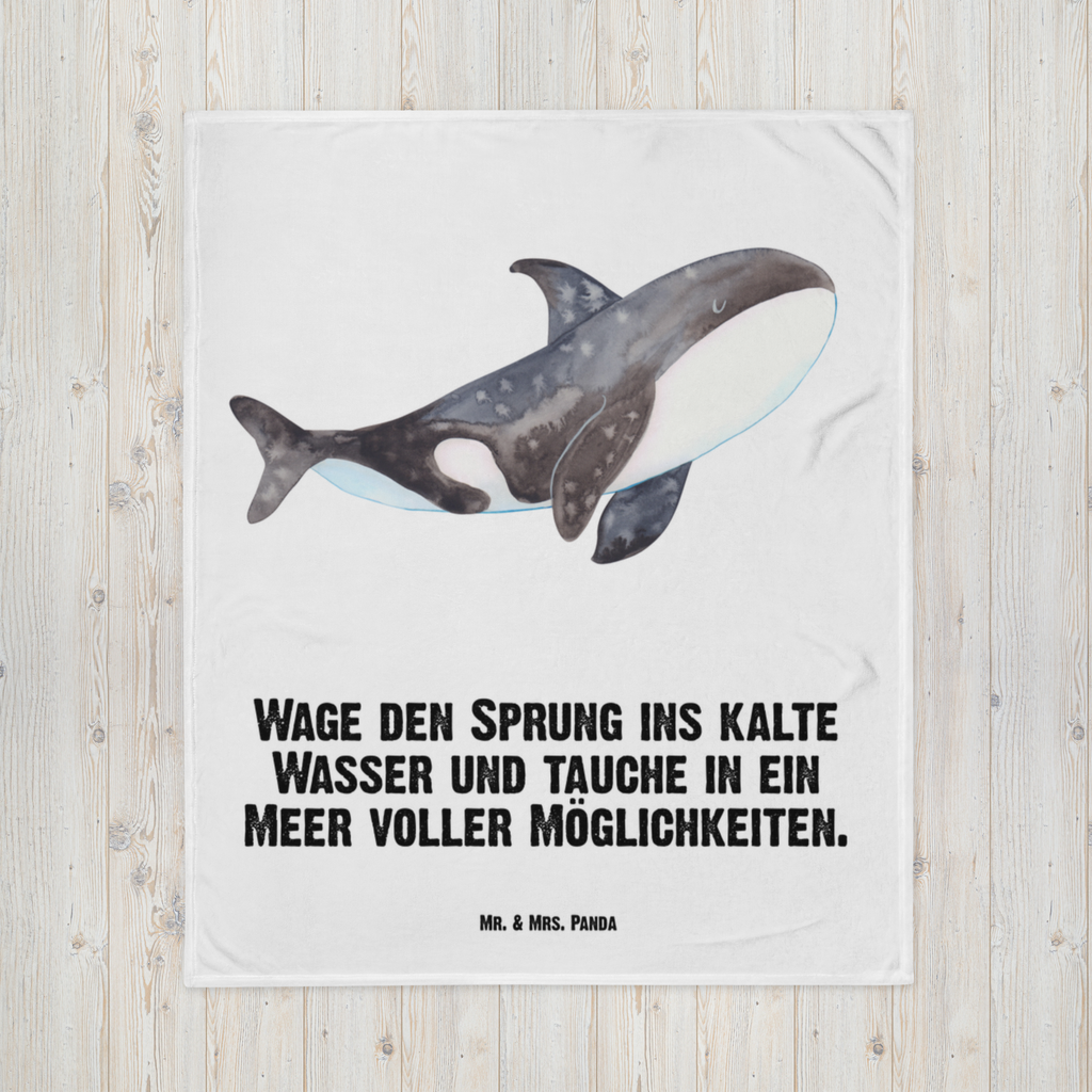 Kuscheldecke Orca Decke, Wohndecke, Tagesdecke, Wolldecke, Sofadecke, Meerestiere, Meer, Urlaub, Orca, Orcas, Killerwal, Wal, Möglichkeiten, Büro, Arbeit, Motivation, Selbstliebe, Neustart, Startup