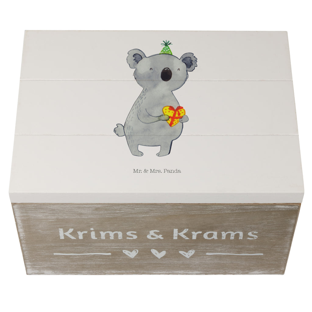 Holzkiste Koala Geschenk Holzkiste, Kiste, Schatzkiste, Truhe, Schatulle, XXL, Erinnerungsbox, Erinnerungskiste, Dekokiste, Aufbewahrungsbox, Geschenkbox, Geschenkdose, Koala, Koalabär, Geschenk, Geburtstag, Party