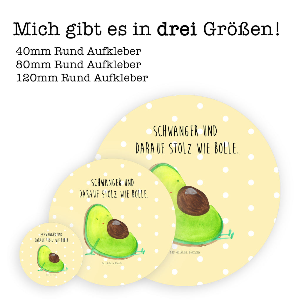 Rund Aufkleber Avocado schwanger Sticker, Aufkleber, Etikett, Avocado, Veggie, Vegan, Gesund, schwanger, Schwangerschaft, Babyparty, Babyshower