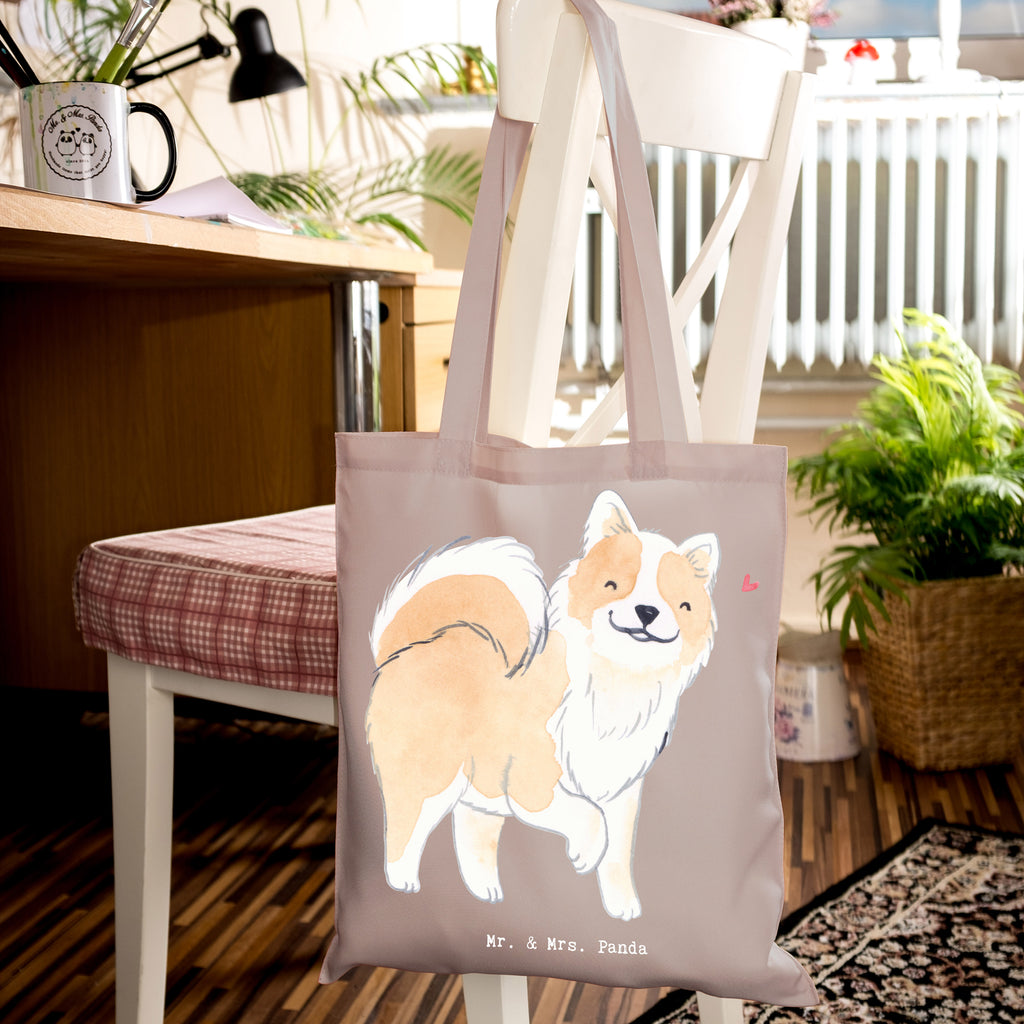 Tragetasche Islandhund Moment Beuteltasche, Beutel, Einkaufstasche, Jutebeutel, Stoffbeutel, Tasche, Shopper, Umhängetasche, Strandtasche, Schultertasche, Stofftasche, Tragetasche, Badetasche, Jutetasche, Einkaufstüte, Laptoptasche, Hund, Hunderasse, Rassehund, Hundebesitzer, Geschenk, Tierfreund, Schenken, Welpe, Islandhund, isländischer Schäferhund