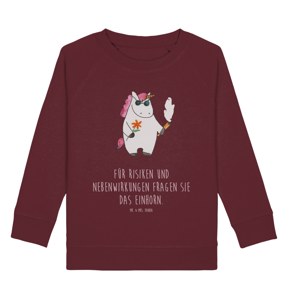 Organic Kinder Pullover Einhorn Woodstock Kinder Pullover, Kinder Sweatshirt, Jungen, Mädchen, Einhorn, Einhörner, Einhorn Deko, Pegasus, Unicorn, Kiffen, Joint, Zigarette, Alkohol, Party, Spaß. lustig, witzig, Woodstock