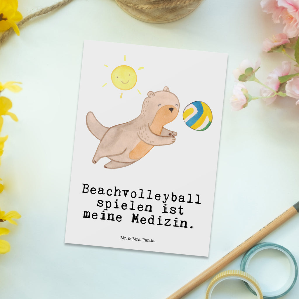 Postkarte Otter Beachvolleyball Medizin Postkarte, Karte, Geschenkkarte, Grußkarte, Einladung, Ansichtskarte, Geburtstagskarte, Einladungskarte, Dankeskarte, Ansichtskarten, Einladung Geburtstag, Einladungskarten Geburtstag, Geschenk, Sport, Sportart, Hobby, Schenken, Danke, Dankeschön, Auszeichnung, Gewinn, Sportler, Beachvolleyball, Volleyball, Ballsport, Volleyballturnier, Strandvolleyball, Sandvolleyball, Strandballspielen, Outdoor-Volleyball, Strand-Ballsport