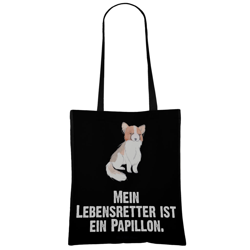 Tragetasche Papillon Lebensretter Beuteltasche, Beutel, Einkaufstasche, Jutebeutel, Stoffbeutel, Tasche, Shopper, Umhängetasche, Strandtasche, Schultertasche, Stofftasche, Tragetasche, Badetasche, Jutetasche, Einkaufstüte, Laptoptasche, Hund, Hunderasse, Rassehund, Hundebesitzer, Geschenk, Tierfreund, Schenken, Welpe, Kontinentaler Zwergspaniel, Papillon