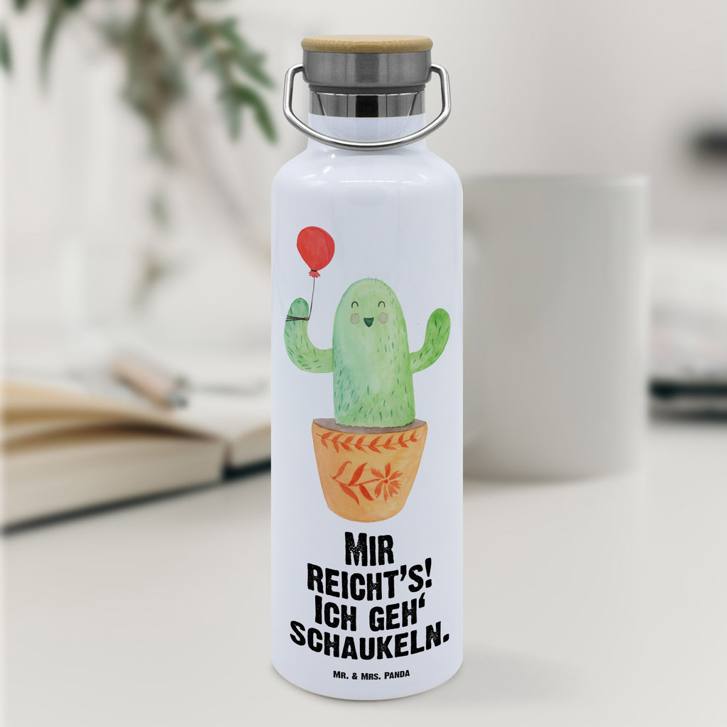 Trinkflasche Kaktus Luftballon Thermosflasche, Isolierflasche, Edelstahl, Trinkflasche, isoliert, Wamrhaltefunktion, Sportflasche, Flasche zum Sport, Sportlerflasche, Kaktus, Kakteen, Luftballon, Neustart, Freude, Büro, Stress, Büroalltag, Freundin, Freund, Ausbildung, Prüfung