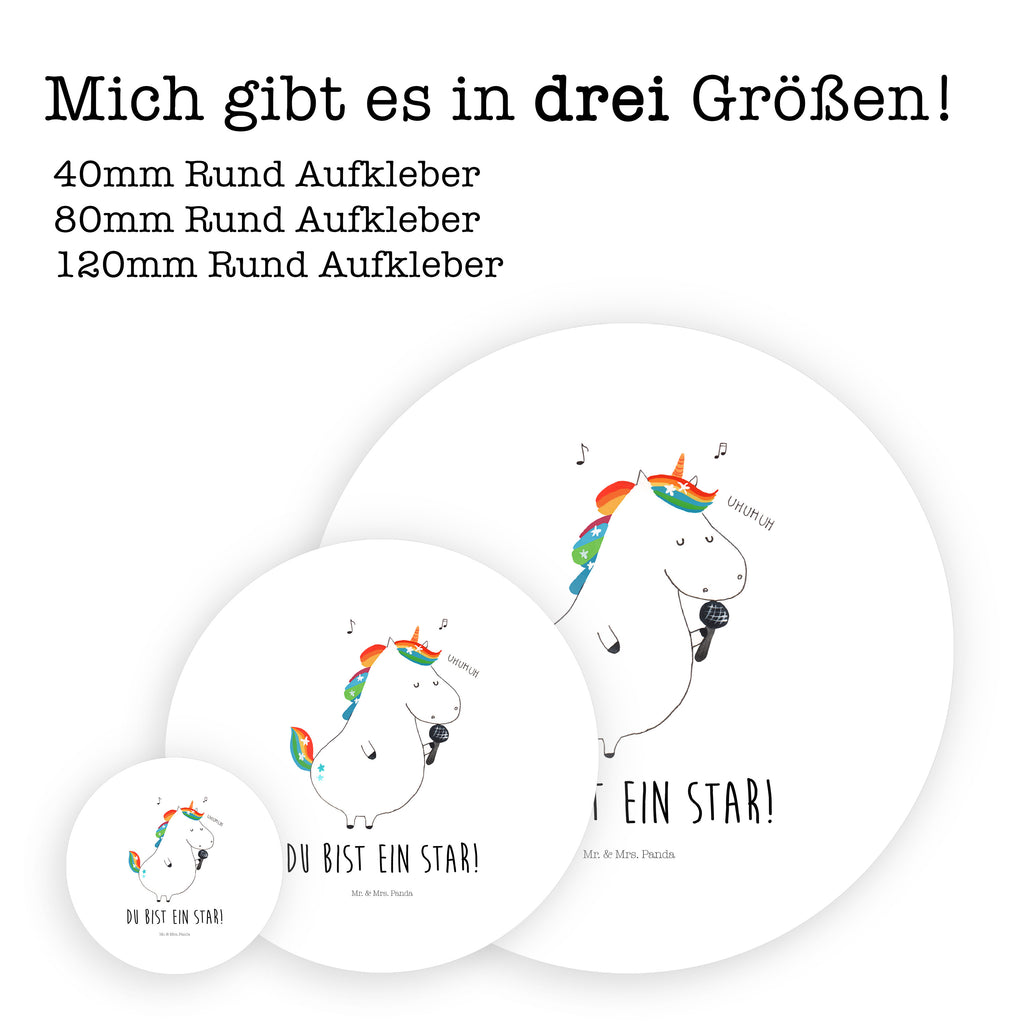 Rund Aufkleber Einhorn Sänger Sticker, Aufkleber, Etikett, Einhorn, Einhörner, Einhorn Deko, Pegasus, Unicorn, Glitzer, Konfetti, Party, Geburtstag, Feier, Fest, Disco, Sängerin, Sänger, Freundin