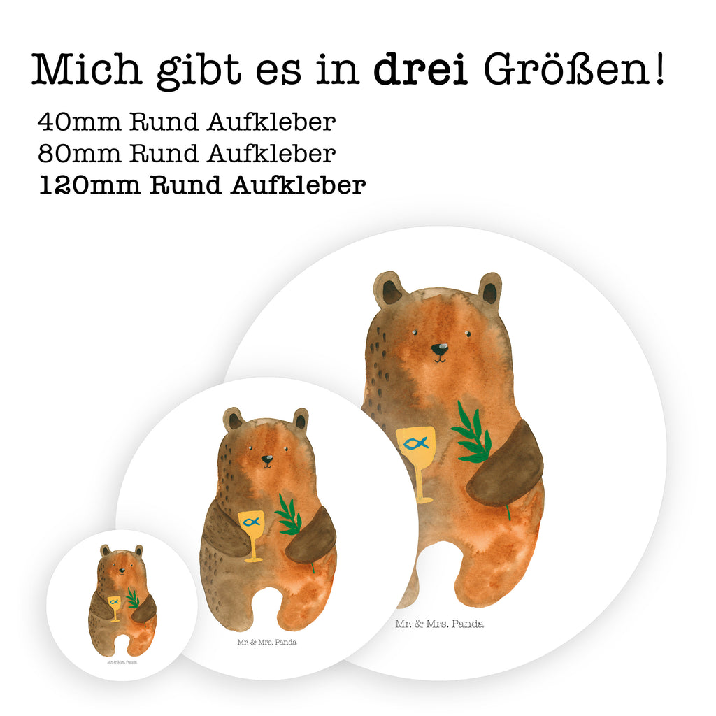 Rund Aufkleber Konfirmation-Bär Sticker, Aufkleber, Etikett, Bär, Teddy, Teddybär, Konfirmation, Kirche, evangelisch, Gottesdienst