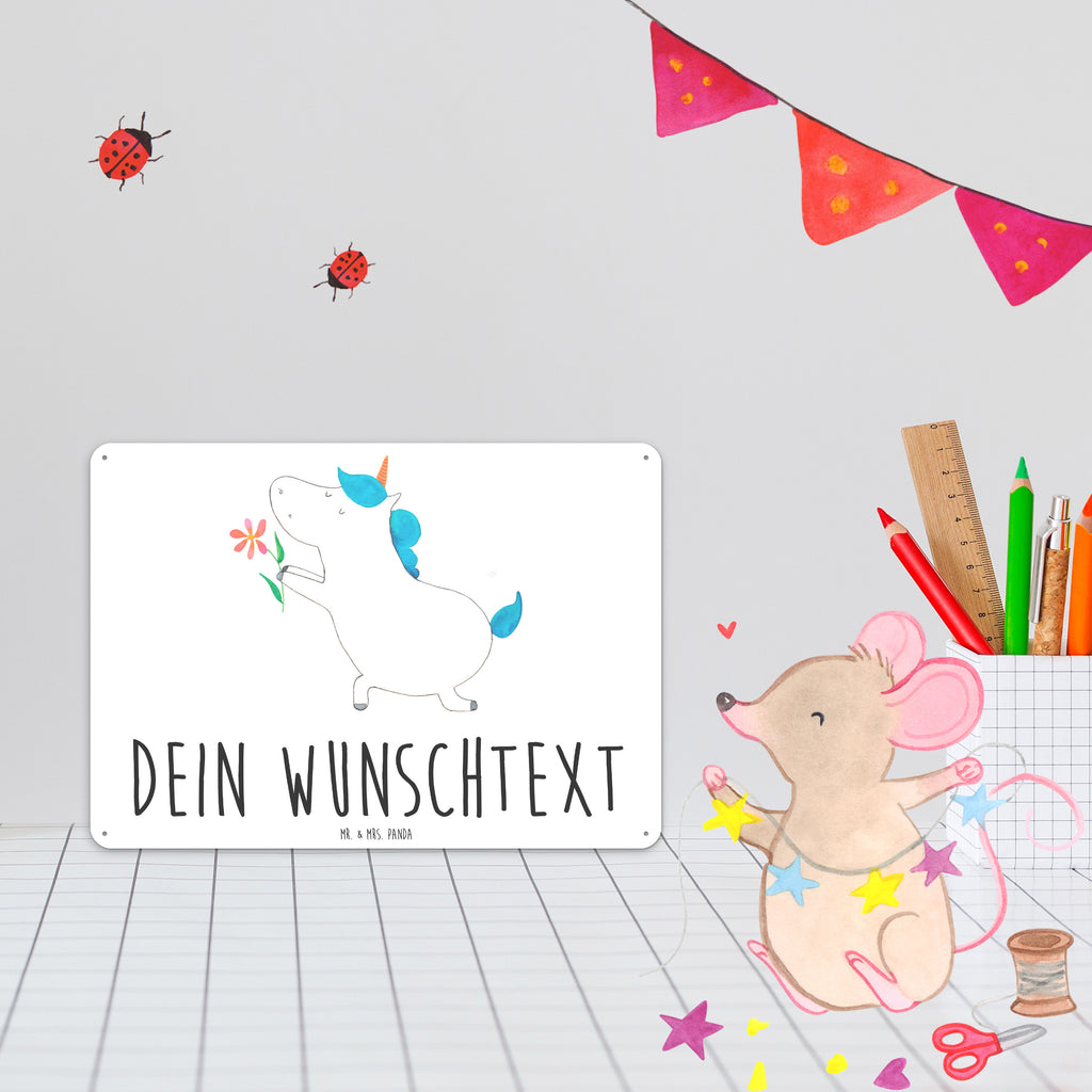 Personalisiertes Blechschild Einhorn Blume Blechschild, Metallschild, Geschenk Schild, Schild, Magnet-Metall-Schild, Deko Schild, Wandschild, Wand-Dekoration, Türschild, Einhorn, Einhörner, Einhorn Deko, Pegasus, Unicorn, Liebe, Liebesbeweis, Antrag, Heiratsantrag, Verlobung, Ehepaar, Pärchen, Partner, Freund, Freundin, Ehe, heiraten