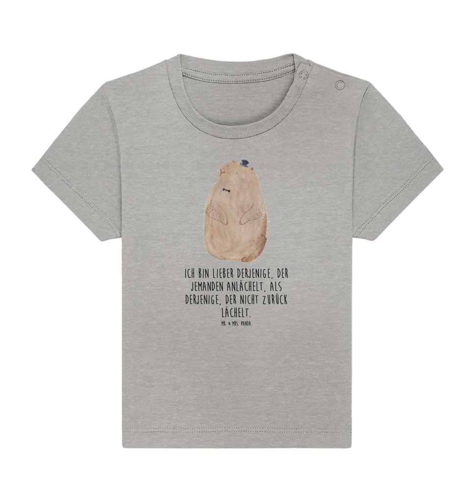 Organic Baby Shirt Murmeltier Baby T-Shirt, Jungen Baby T-Shirt, Mädchen Baby T-Shirt, Shirt, Tiermotive, Gute Laune, lustige Sprüche, Tiere, Murmeltier, Knigge, Fröhlichkeit, Freundlichkeit, Respekt, Anstand