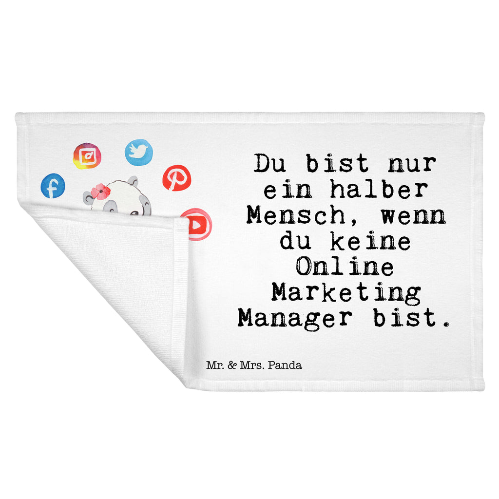 Handtuch Online Marketing Manager mit Herz Gästetuch, Reisehandtuch, Sport Handtuch, Frottier, Kinder Handtuch, Beruf, Ausbildung, Jubiläum, Abschied, Rente, Kollege, Kollegin, Geschenk, Schenken, Arbeitskollege, Mitarbeiter, Firma, Danke, Dankeschön, Online Marketing, Manager, Marketingmanager, Influencer Marketing, Digital Marketing