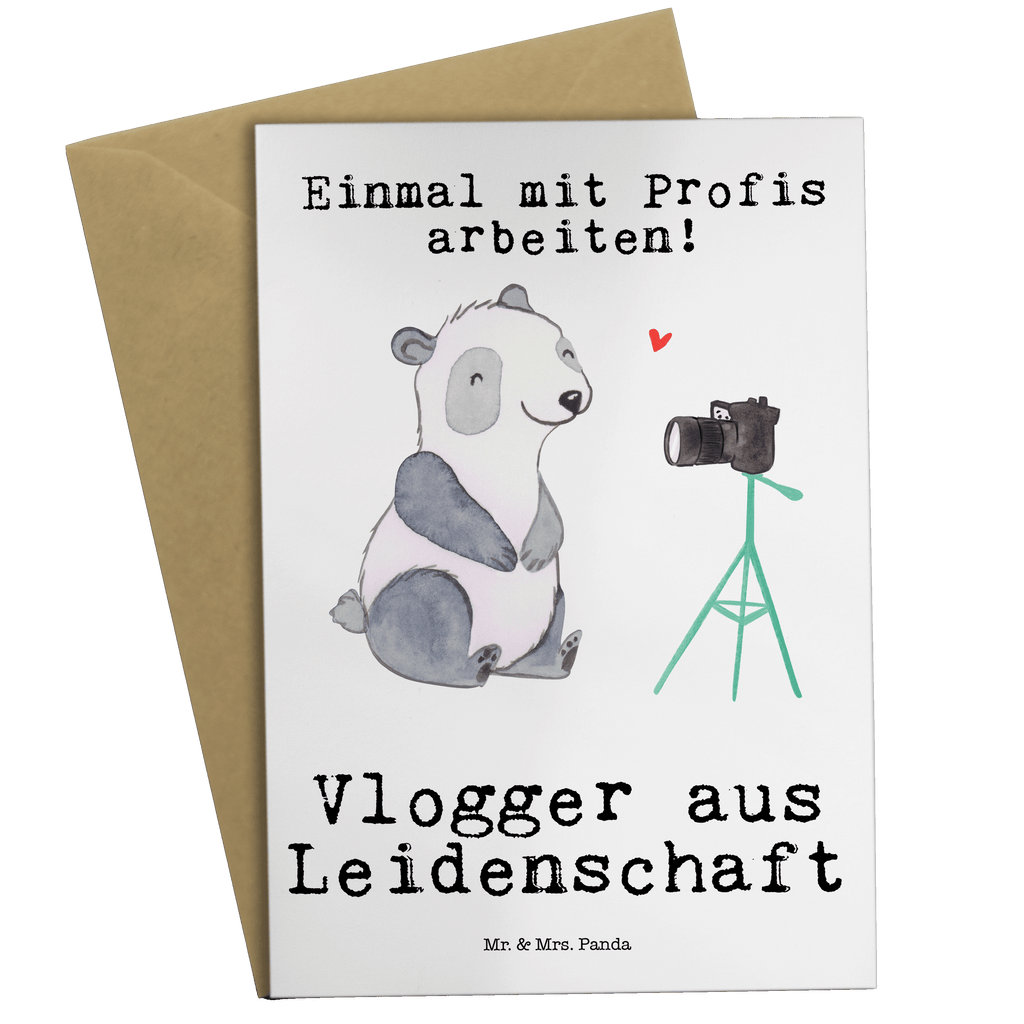 Grußkarte Vlogger aus Leidenschaft Grußkarte, Klappkarte, Einladungskarte, Glückwunschkarte, Hochzeitskarte, Geburtstagskarte, Karte, Ansichtskarten, Beruf, Ausbildung, Jubiläum, Abschied, Rente, Kollege, Kollegin, Geschenk, Schenken, Arbeitskollege, Mitarbeiter, Firma, Danke, Dankeschön