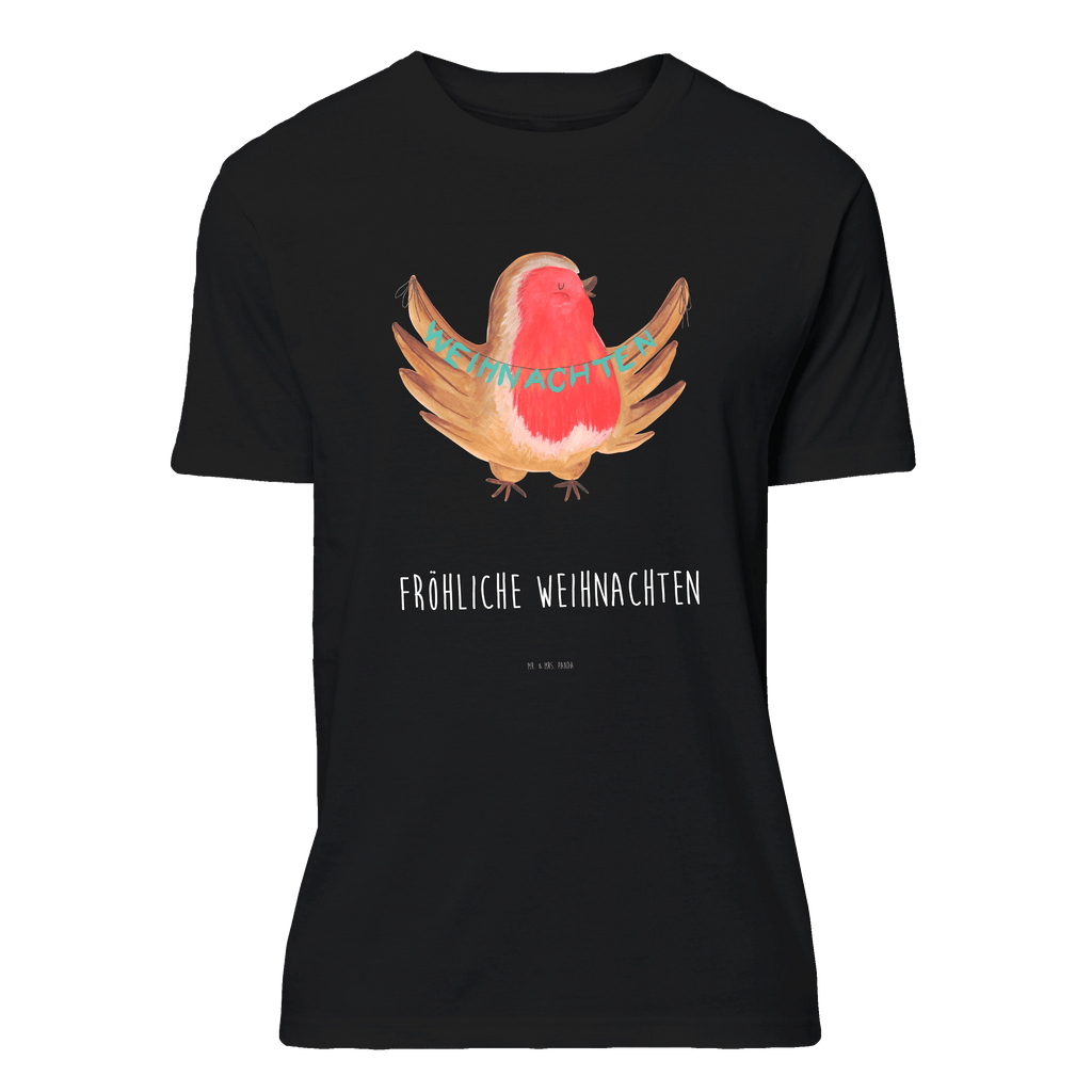 T-Shirt Standard Rotkehlchen Weihnachten T-Shirt, Shirt, Tshirt, Lustiges T-Shirt, T-Shirt mit Spruch, Party, Junggesellenabschied, Jubiläum, Geburstag, Herrn, Damen, Männer, Frauen, Schlafshirt, Nachthemd, Sprüche, Winter, Weihnachten, Weihnachtsdeko, Nikolaus, Advent, Heiligabend, Wintermotiv, Frohe Weihnachten, Weihnachtsmotiv, Weihnachtsgruß, Vogel, xmas