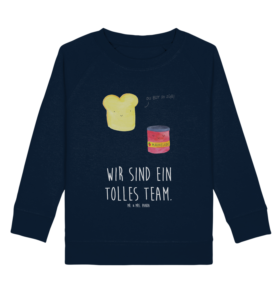 Organic Kinder Pullover Toast & Marmelade Kinder Pullover, Kinder Sweatshirt, Jungen, Mädchen, Tiermotive, Gute Laune, lustige Sprüche, Tiere, Toast, Marmelade, Dreamteam, süße Postkarte, süß, Küche Deko, Küche Spruch, Frühstück Einladung, Brot, Toastbrot