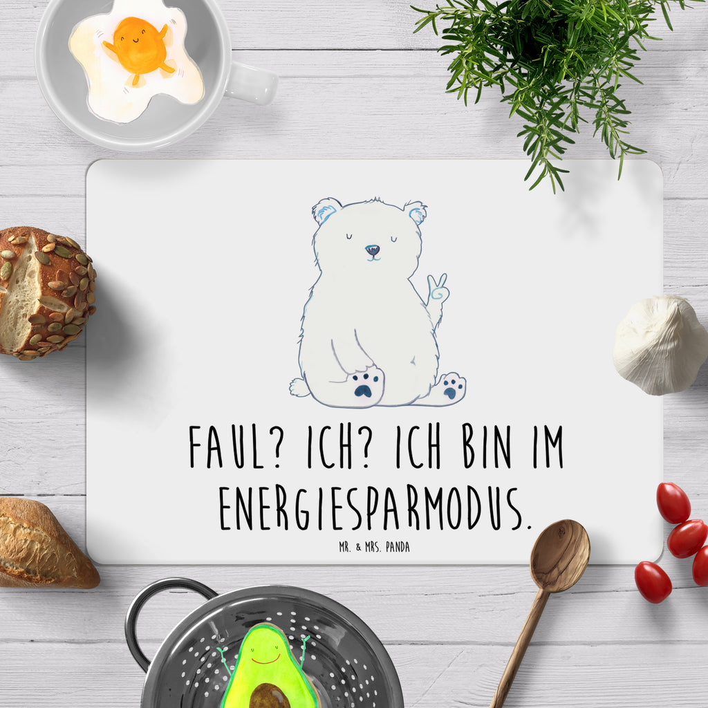 Tischset Eisbär Faul Tischset, Tischuntersetzer, Platzset, Tischsets abwaschbar, Tischunterlage, Bär, Teddy, Teddybär, Eisbär, Nordpol, Faul, Entspannen, Relaxen, Büro, Arbeit, Bürojob, Arbeitsplatz, Homeoffice