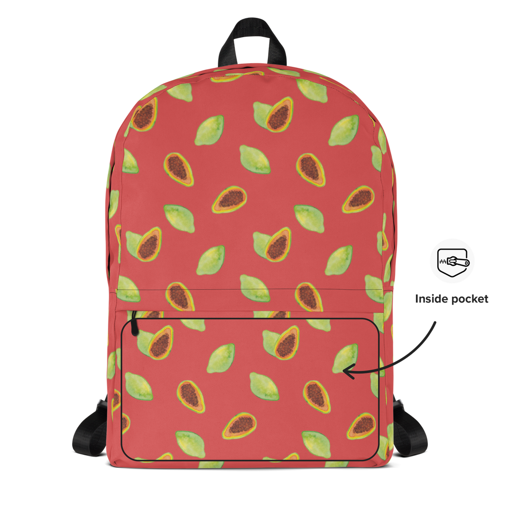 Rucksack Obst Papaya Rucksack, Laptoprucksack, Notebookrucksack, Schulrucksack für Laptop, Arbeitsrucksack für Laptop, Reiserucksack für Laptop, Rucksack für Alltag, Rucksack für Schule, Rucksack für Uni, Rucksack für Notebook, Rucksack für Computer, wetterfester Rucksack, regenfester Rucksack, strapazierfähiger Rucksack, Papapya Muster, Obst Muster, Papayas