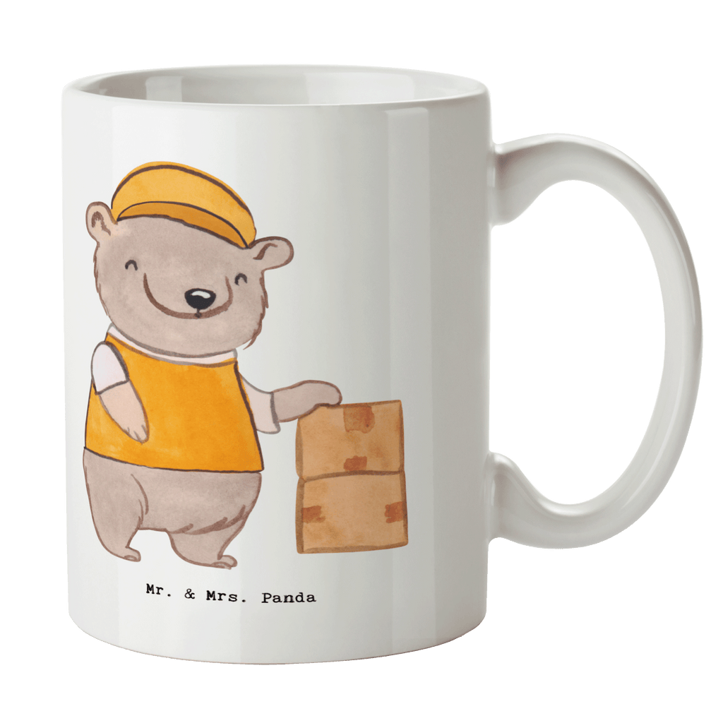 Tasse Paketzusteller mit Herz Tasse, Kaffeetasse, Teetasse, Becher, Kaffeebecher, Teebecher, Keramiktasse, Porzellantasse, Büro Tasse, Geschenk Tasse, Tasse Sprüche, Tasse Motive, Kaffeetassen, Tasse bedrucken, Designer Tasse, Cappuccino Tassen, Schöne Teetassen, Beruf, Ausbildung, Jubiläum, Abschied, Rente, Kollege, Kollegin, Geschenk, Schenken, Arbeitskollege, Mitarbeiter, Firma, Danke, Dankeschön, Paketzusteller, Paketbote, Zustellservice Pakete