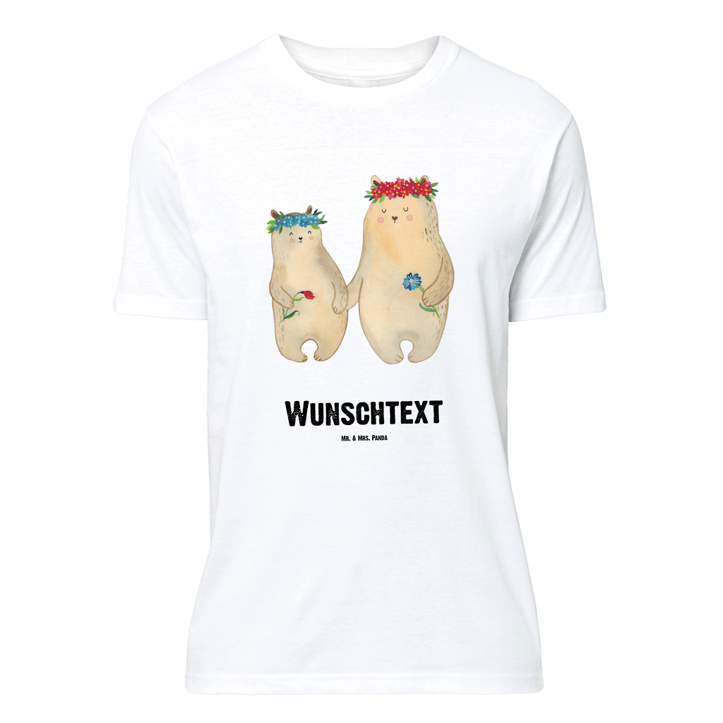 Personalisiertes T-Shirt Bären mit Blumenkranz T-Shirt Personalisiert, T-Shirt mit Namen, T-Shirt mit Aufruck, Männer, Frauen, Familie, Vatertag, Muttertag, Bruder, Schwester, Mama, Papa, Oma, Opa, Bär, Bären, Mutter, Mutti, Mami, Lieblingsmensch, Lieblingsmama, beste Mutter, weltbeste Mama, Geschenk Mama. Muttertag, Tochter, Kind, Kinder, Töchter, Family, Vorbild