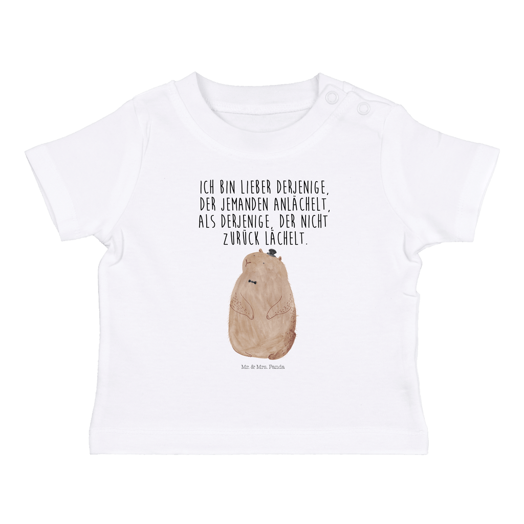 Organic Baby Shirt Murmeltier Baby T-Shirt, Jungen Baby T-Shirt, Mädchen Baby T-Shirt, Shirt, Tiermotive, Gute Laune, lustige Sprüche, Tiere, Murmeltier, Knigge, Fröhlichkeit, Freundlichkeit, Respekt, Anstand