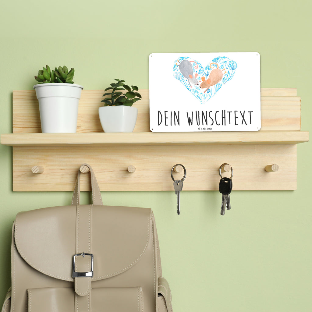 Personalisiertes Blechschild Mäuse Herz Blechschild, Metallschild, Geschenk Schild, Schild, Magnet-Metall-Schild, Deko Schild, Wandschild, Wand-Dekoration, Türschild, Liebe, Partner, Freund, Freundin, Ehemann, Ehefrau, Heiraten, Verlobung, Heiratsantrag, Liebesgeschenk, Jahrestag, Hocheitstag, Maus, Mäuse, Liebesbotschaft, Liebesbeweis, Hochzeit, Lieblingsmensch, Gemeinsamkeit, Love, Geschenk für zwei