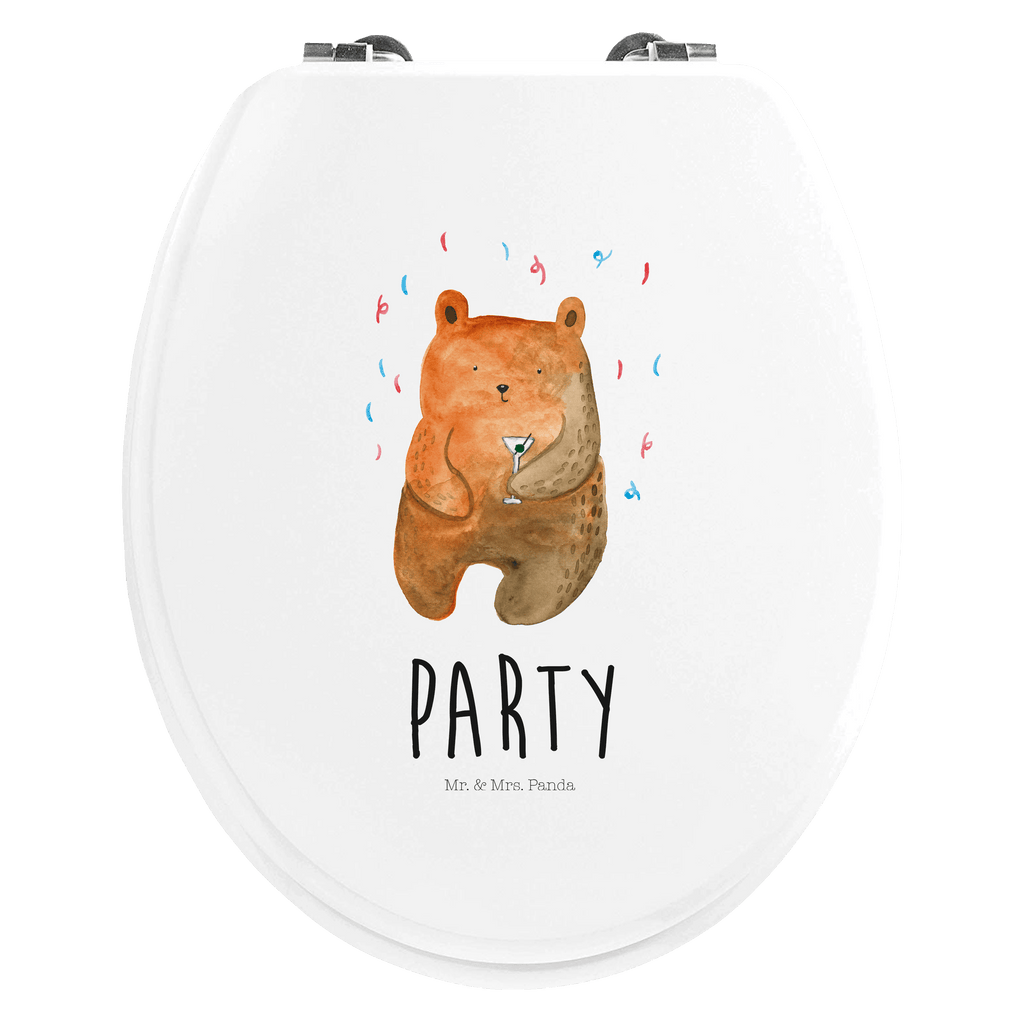 Motiv WC Sitz Bär Party Klobrille, Klodeckel, Toilettendeckel, WC-Sitz, Toilette, Bär, Teddy, Teddybär, Geburtstag, Geburtstagsgeschenk, Geschenk, Party, Feiern, Abfeiern, Mitbringsel, Gute Laune, Lustig