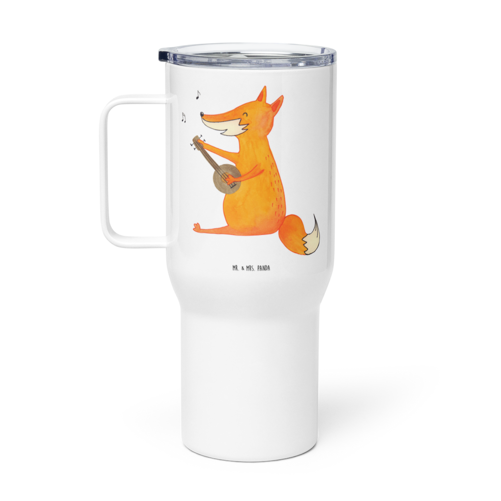 XXL Thermobecher Fuchs Gitarre Thermobecher, XL Thermobecher, Reisebecher, XL Reisetasse, Großer Thermobecher, Autobecher, Jumbo Becher, Fuchs, Füchse, Geschenk Musiker, Musik Spruch, Musikerin, Sänger, Sängerin, Gitarre