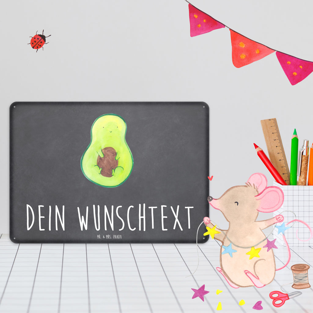 Personalisiertes Blechschild Avocado Kern Blechschild, Metallschild, Geschenk Schild, Schild, Magnet-Metall-Schild, Deko Schild, Wandschild, Wand-Dekoration, Türschild, Avocado, Veggie, Vegan, Gesund, Avokado, Avocadokern, Kern, Pflanze, Spruch Leben