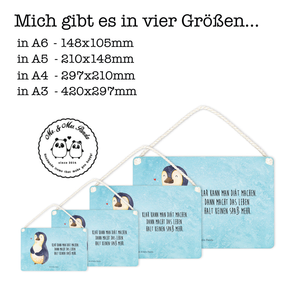 Deko Schild Pinguin Diät Dekoschild, Deko Schild, Schild, Tür Schild, Türschild, Holzschild, Wandschild, Wanddeko, Pinguin, Pinguine, Diät, Abnehmen, Abspecken, Gewicht, Motivation, Selbstliebe, Körperliebe, Selbstrespekt