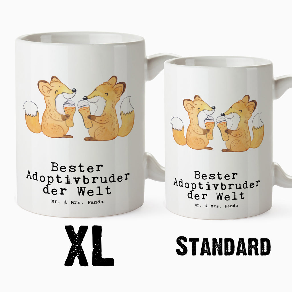 XL Tasse Fuchs Bester Adoptivbruder der Welt XL Tasse, Große Tasse, Grosse Kaffeetasse, XL Becher, XL Teetasse, spülmaschinenfest, Jumbo Tasse, Groß, für, Dankeschön, Geschenk, Schenken, Geburtstag, Geburtstagsgeschenk, Geschenkidee, Danke, Bedanken, Mitbringsel, Freude machen, Geschenktipp, Adoptivbruder, adoptiert, Bruder, Brudi, Geschwister, Bruderherz, Schwester, Familie, Kleinigkeit, Brother, Bester, Sohn