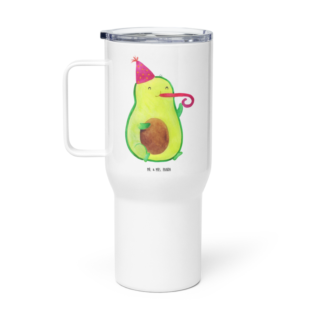 XXL Thermobecher Avocado Party Zeit Thermobecher, XL Thermobecher, Reisebecher, XL Reisetasse, Großer Thermobecher, Autobecher, Jumbo Becher, Avocado, Veggie, Vegan, Gesund