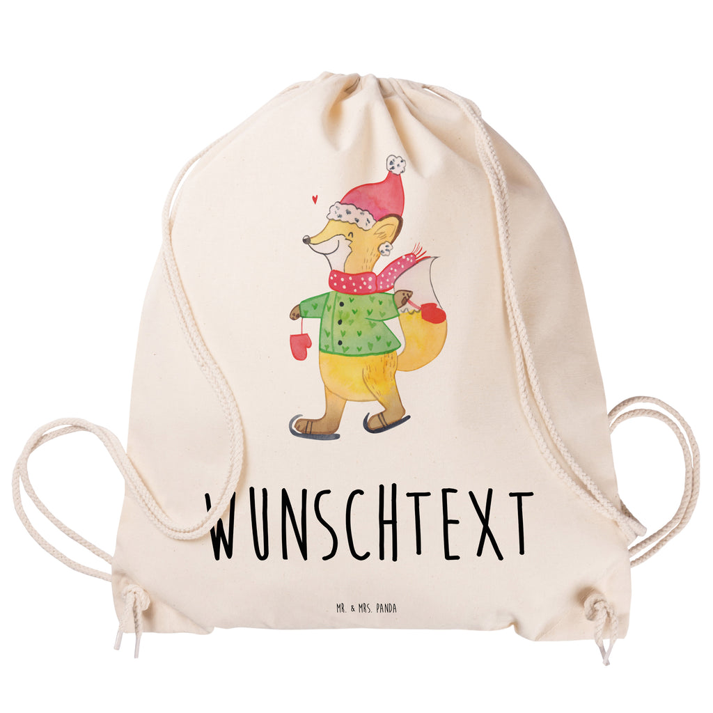 Personalisierter Sportbeutel Fuchs  Schlittschuhe Personalisierter Sportbeutel, Personalisierter Beutel, Personalisierte Sporttasche, Personalisierter Tasche, Personalisierter Stoffbeutel, Personalisierter Sportbeutel Kinder, Sportbeutel mit Namen, Turnbeutel mit Namen, Beutel mit Namen, Sporttasche mit Namen, Tasche mit Namen, Stoffbeutel mit Namen, Sportbeutel Kinder mit Namen, Wunschtext, Wunschnamen, Personalisierbar, Personalisierung, Winter, Weihnachten, Weihnachtsdeko, Nikolaus, Advent, Heiligabend, Wintermotiv, Weihnachtsmann, Weihnachtstage, Weihnachtsbaum, Tannenbaum, Weihnachtszeit