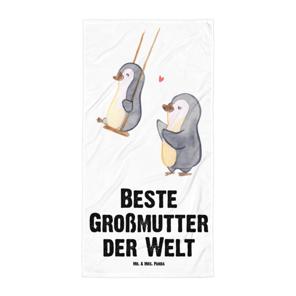 XL Badehandtuch Pinguin Beste Großmutter der Welt Handtuch, Badetuch, Duschtuch, Strandtuch, Saunatuch, für, Dankeschön, Geschenk, Schenken, Geburtstag, Geburtstagsgeschenk, Geschenkidee, Danke, Bedanken, Mitbringsel, Freude machen, Geschenktipp, Großmutter, Omi, Oma, Oma geworden, Grosseltern