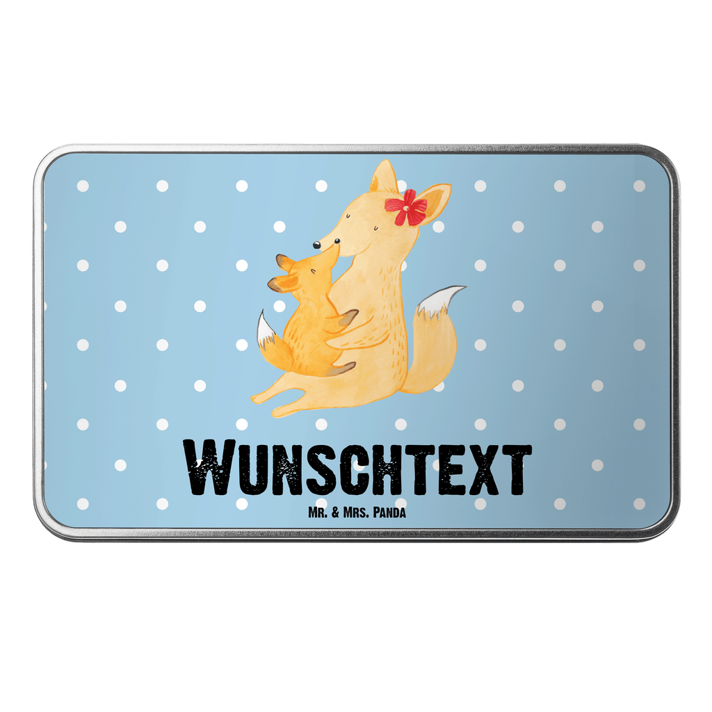 Personalisierte Metalldose Fuchs Mama & Kind Personalisierte Metalldose, Dose mit Namen, Namensdose, Kiste mit Namen, Namenskiste, Familie, Vatertag, Muttertag, Bruder, Schwester, Mama, Papa, Oma, Opa, Mutter, Tochter, Lieblingstochter, Beste Tochter, Geschenk