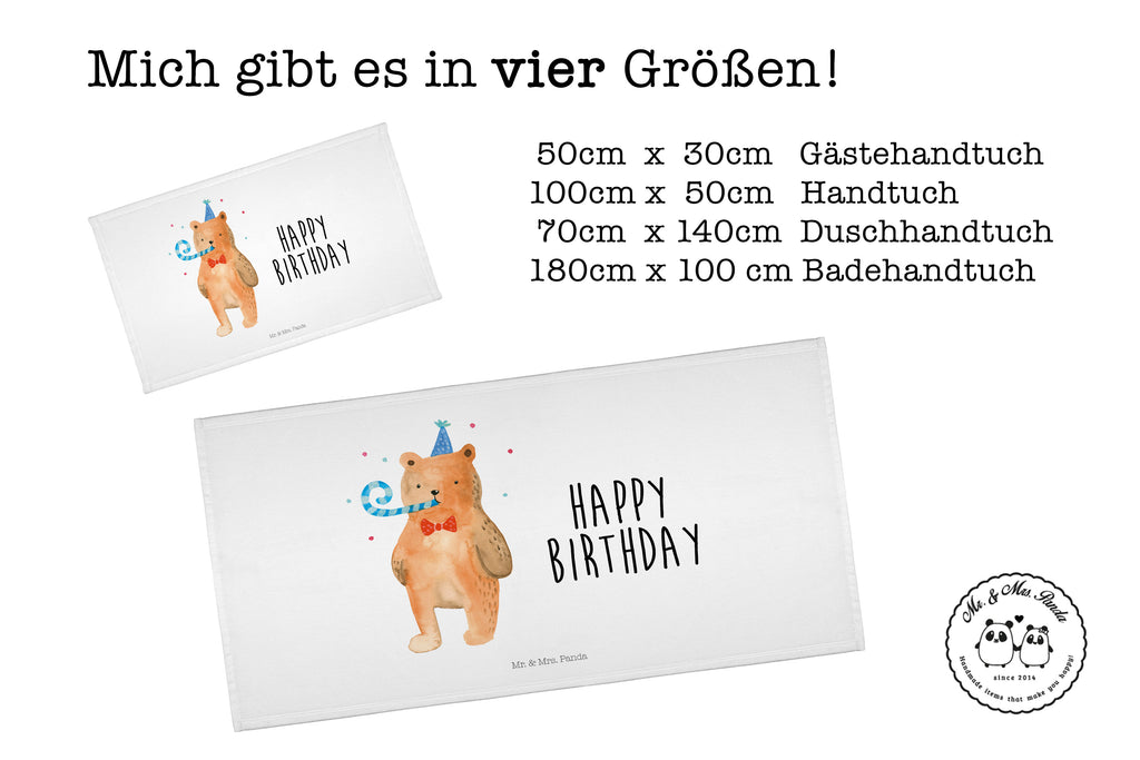 Handtuch Birthday Bär Gästetuch, Reisehandtuch, Sport Handtuch, Frottier, Kinder Handtuch, Bär, Teddy, Teddybär, Happy Birthday, Alles Gute, Glückwunsch, Geburtstag