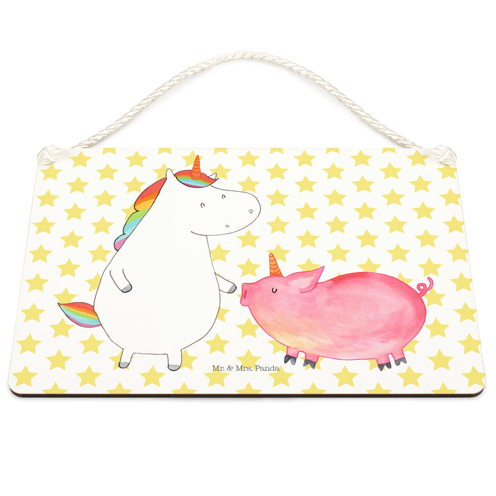 Deko Schild Einhorn + Schweinhorn Dekoschild, Deko Schild, Schild, Tür Schild, Türschild, Holzschild, Wandschild, Wanddeko, Einhorn, Einhörner, Einhorn Deko, Pegasus, Unicorn, Freundschaft, Schweinhorn, Schwein, Freundin, Schweinchen