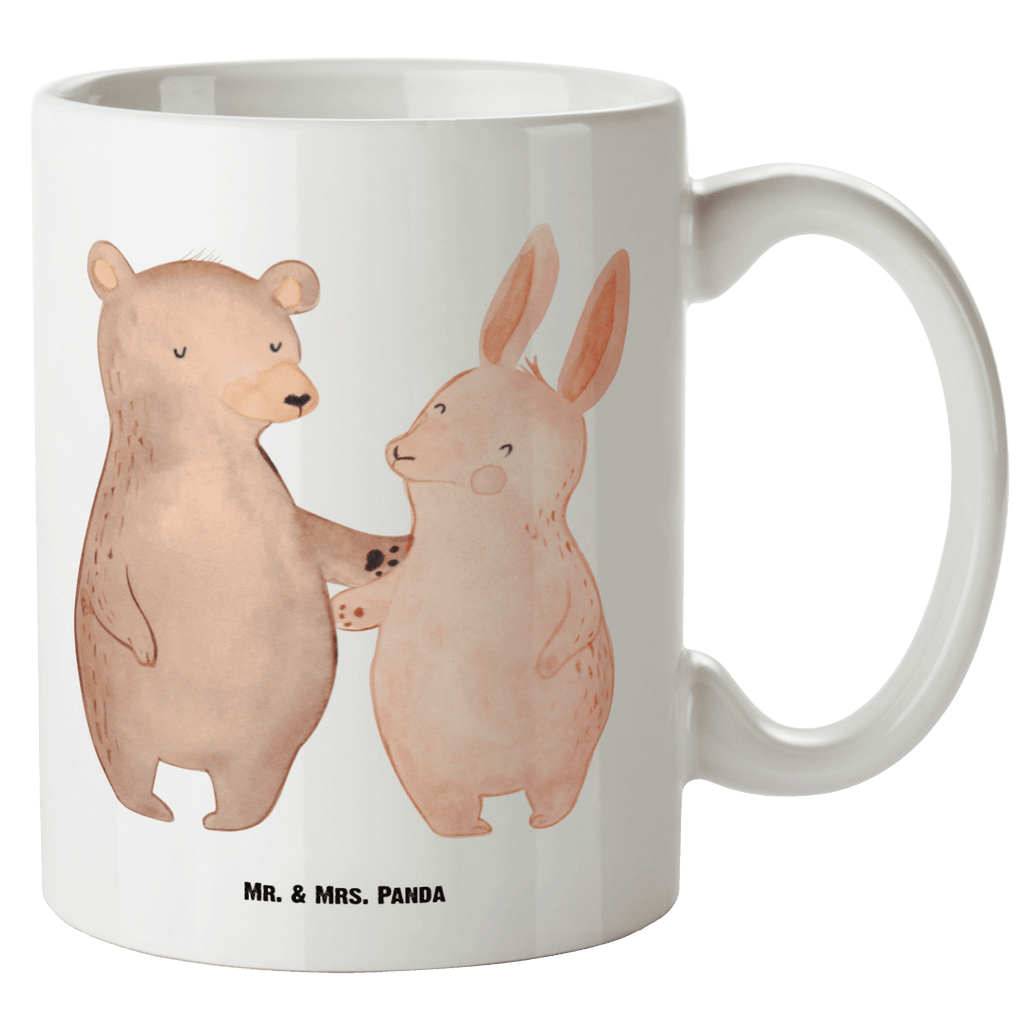 XL Tasse Bär Hase Umarmen XL Tasse, Große Tasse, Grosse Kaffeetasse, XL Becher, XL Teetasse, spülmaschinenfest, Jumbo Tasse, Groß, Liebe, Partner, Freund, Freundin, Ehemann, Ehefrau, Heiraten, Verlobung, Heiratsantrag, Liebesgeschenk, Jahrestag, Hocheitstag, Freunde, bester Freund, Hase, Bär, Bärchen, best friends