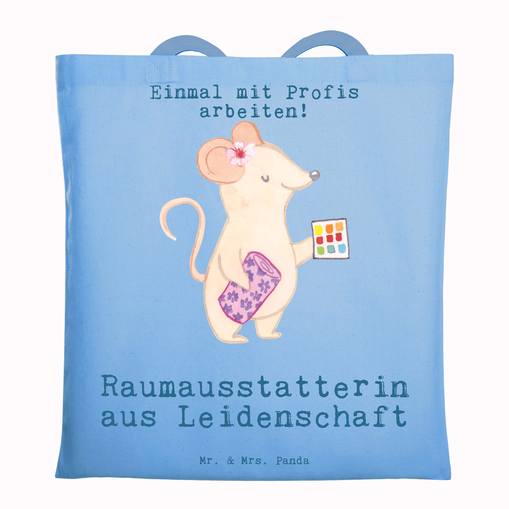 Tragetasche Raumausstatterin aus Leidenschaft Beuteltasche, Beutel, Einkaufstasche, Jutebeutel, Stoffbeutel, Tasche, Shopper, Umhängetasche, Strandtasche, Schultertasche, Stofftasche, Tragetasche, Badetasche, Jutetasche, Einkaufstüte, Laptoptasche, Beruf, Ausbildung, Jubiläum, Abschied, Rente, Kollege, Kollegin, Geschenk, Schenken, Arbeitskollege, Mitarbeiter, Firma, Danke, Dankeschön