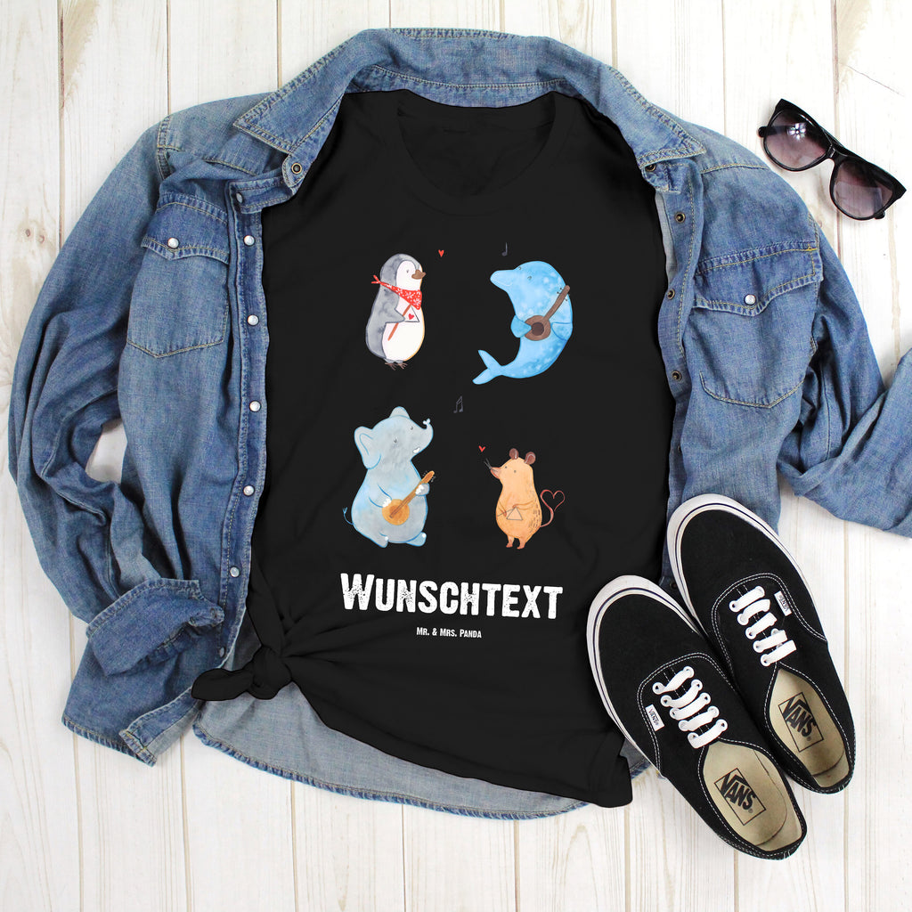 Personalisiertes T-Shirt Big Band T-Shirt Personalisiert, T-Shirt mit Namen, T-Shirt mit Aufruck, Männer, Frauen, Wunschtext, Bedrucken, Tiermotive, Gute Laune, lustige Sprüche, Tiere, Hund, Pinguin, Maus, Elefant, Delfin, Gitarre, Band, Triangel, Musikanten, Musik