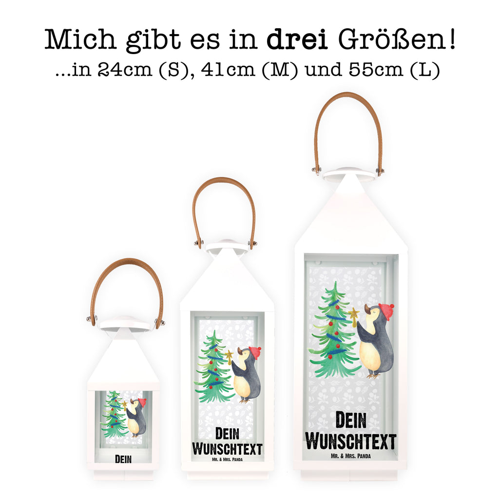 Personalisierte Deko Laterne Pinguin Weihnachtsbaum Gartenlampe, Gartenleuchte, Gartendekoration, Gartenlicht, Laterne kleine Laternen, XXL Laternen, Laterne groß, Winter, Weihnachten, Weihnachtsdeko, Nikolaus, Advent, Heiligabend, Wintermotiv, Pinguin