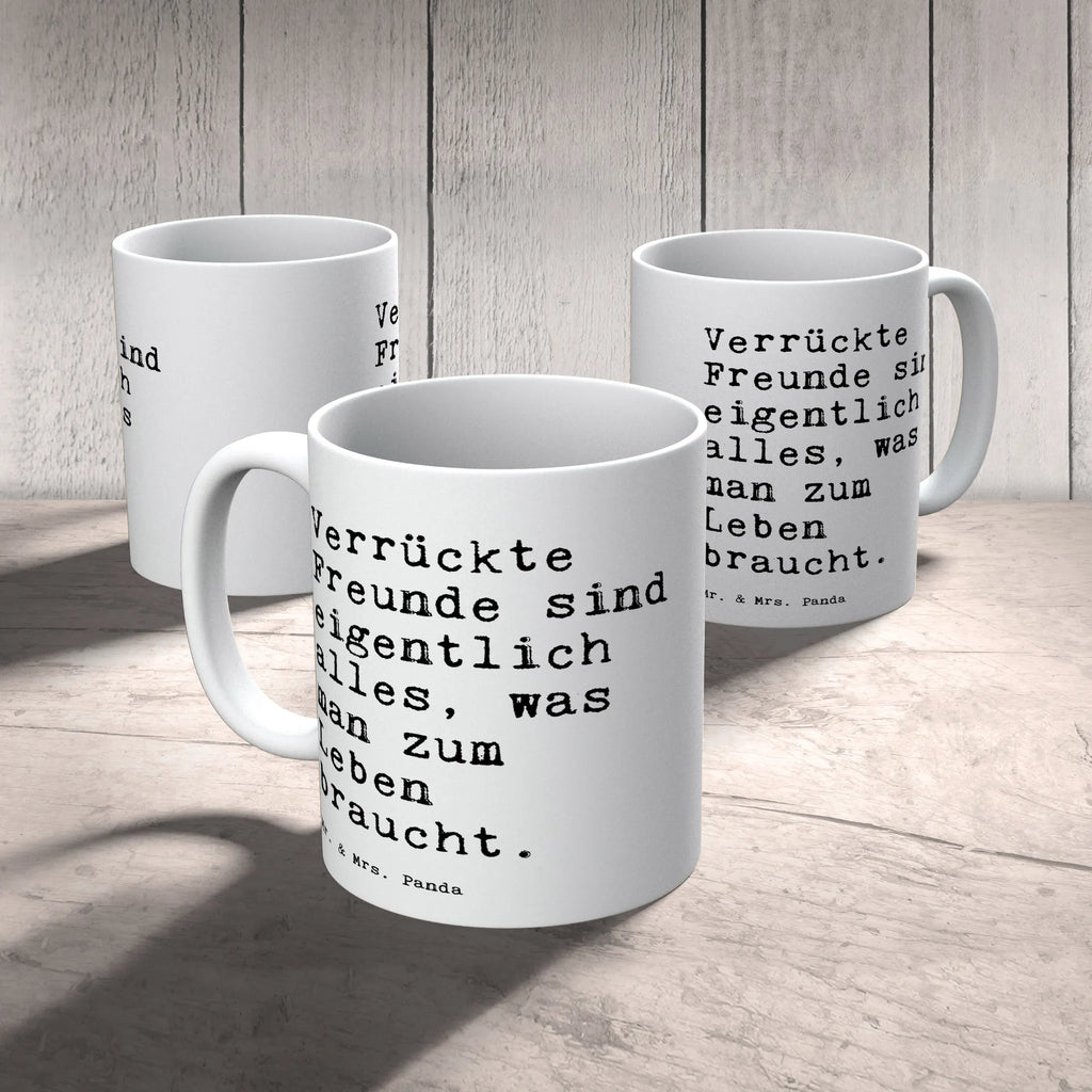 Tasse Verrückte Freunde sind eigentlich... Tasse, Kaffeetasse, Teetasse, Becher, Kaffeebecher, Teebecher, Keramiktasse, Porzellantasse, Büro Tasse, Geschenk Tasse, Tasse Sprüche, Tasse Motive, Kaffeetassen, Tasse bedrucken, Designer Tasse, Cappuccino Tassen, Schöne Teetassen, Spruch, Sprüche, lustige Sprüche, Weisheiten, Zitate, Spruch Geschenke, Spruch Sprüche Weisheiten Zitate Lustig Weisheit Worte