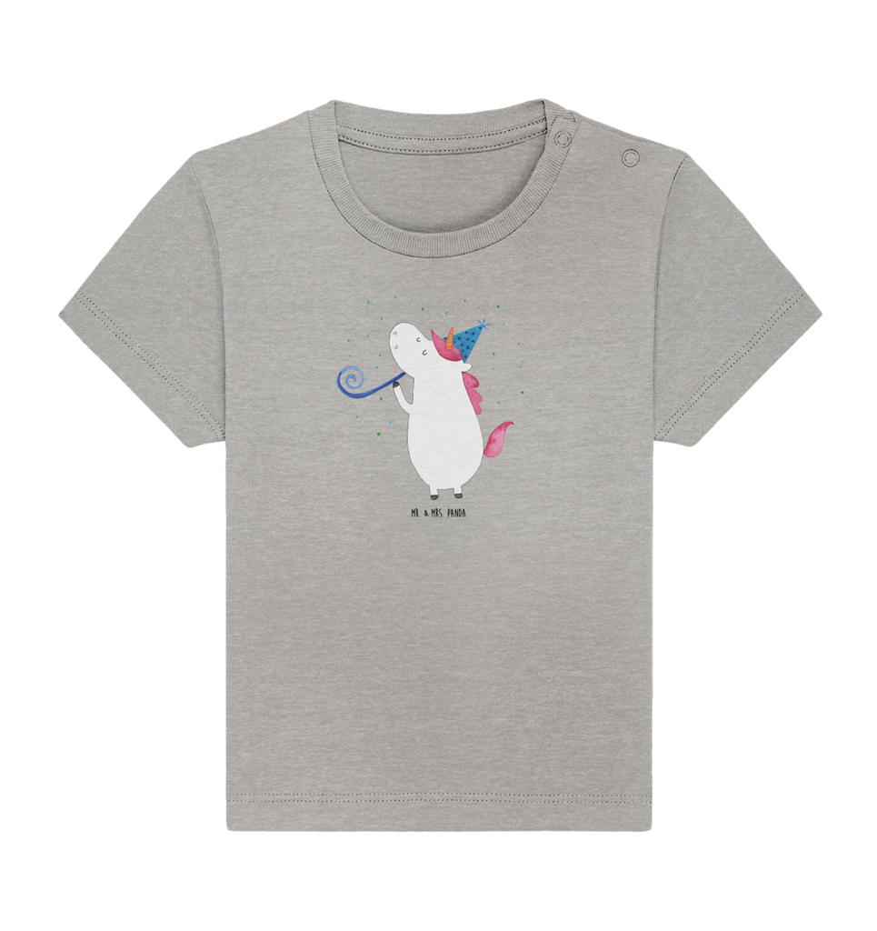 Organic Baby Shirt Einhorn Party Baby T-Shirt, Jungen Baby T-Shirt, Mädchen Baby T-Shirt, Shirt, Einhorn, Einhörner, Einhorn Deko, Pegasus, Unicorn, Glitzer, Konfetti, Party, Geburtstag, Feier, Fest, Alkohol, Disco, Club