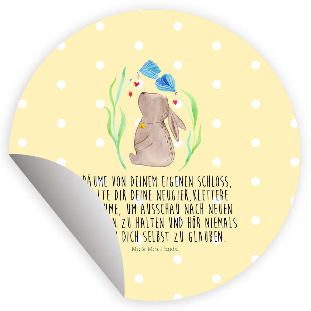 Rund Aufkleber Hase Blume Sticker, Aufkleber, Etikett, Ostern, Osterhase, Ostergeschenke, Osternest, Osterdeko, Geschenke zu Ostern, Ostern Geschenk, Ostergeschenke Kinder, Ostern Kinder, Hase, Kaninchen, Kind, Taufe, Taufgeschenk, Geburt, Schwangerschaft, erstes Kind, Kindergeburtstag, Geburtstag, Hoffnung, Träume