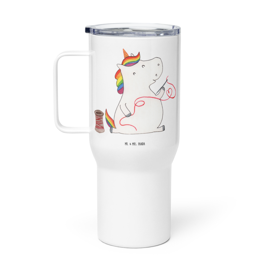 XXL Thermobecher Einhorn Näherin Thermobecher, XL Thermobecher, Reisebecher, XL Reisetasse, Großer Thermobecher, Autobecher, Jumbo Becher, Einhorn, Einhörner, Einhorn Deko, Pegasus, Unicorn, Näherin, nähen, Mädchen, Freundin, Häkeln, Stricken, basteln, Nähzimmer