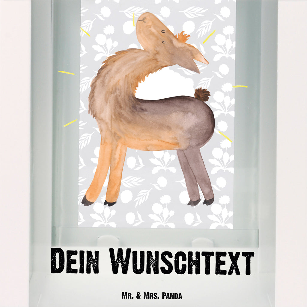 Personalisierte Deko Laterne Lama stolz Gartenlampe, Gartenleuchte, Gartendekoration, Gartenlicht, Laterne kleine Laternen, XXL Laternen, Laterne groß, Lama, Alpaka, Lamas, Außenseiter, Anders, Neustart, stolz, Hippie, Freundin, Freundinnen, beste Freundin, Kumpel, Familie, Family