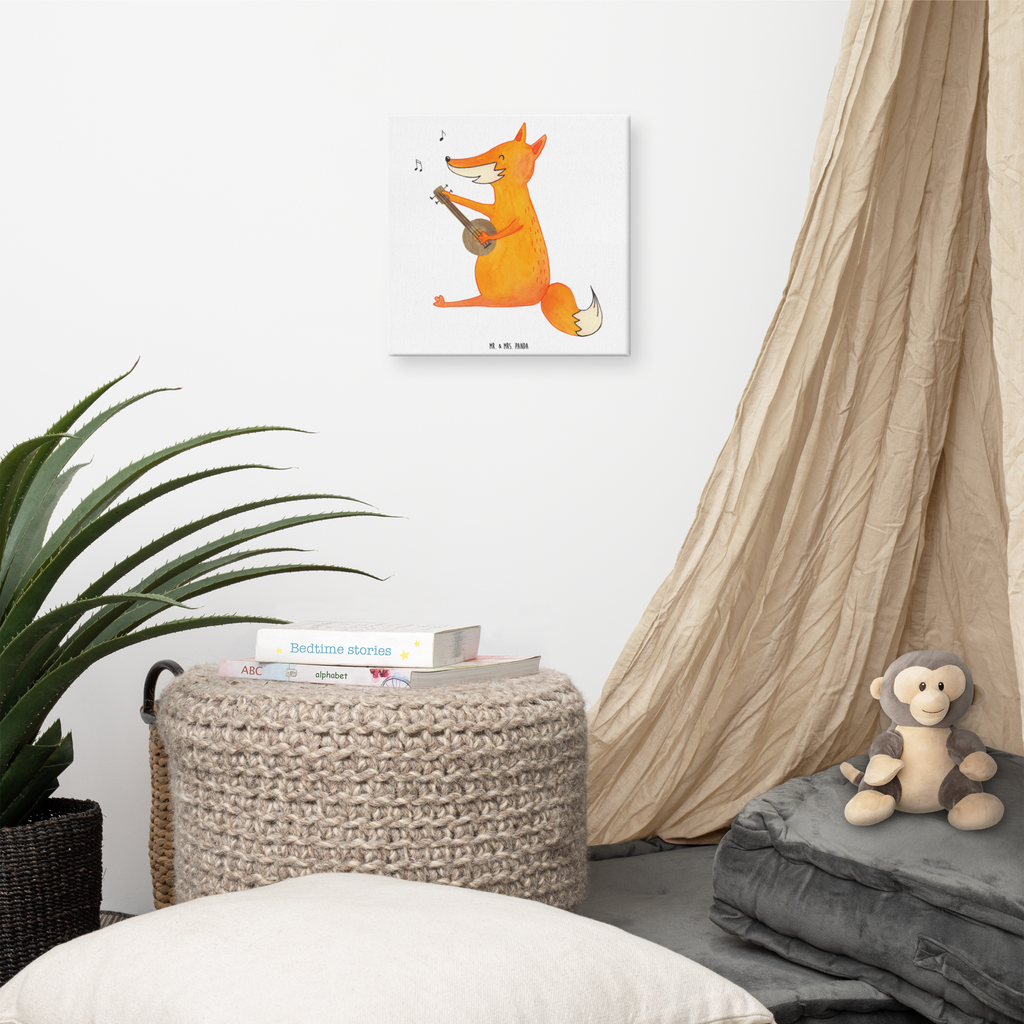 Leinwand Bild Fuchs Gitarre Leinwand, Bild, Kunstdruck, Wanddeko, Dekoration, Fuchs, Füchse, Geschenk Musiker, Musik Spruch, Musikerin, Sänger, Sängerin, Gitarre