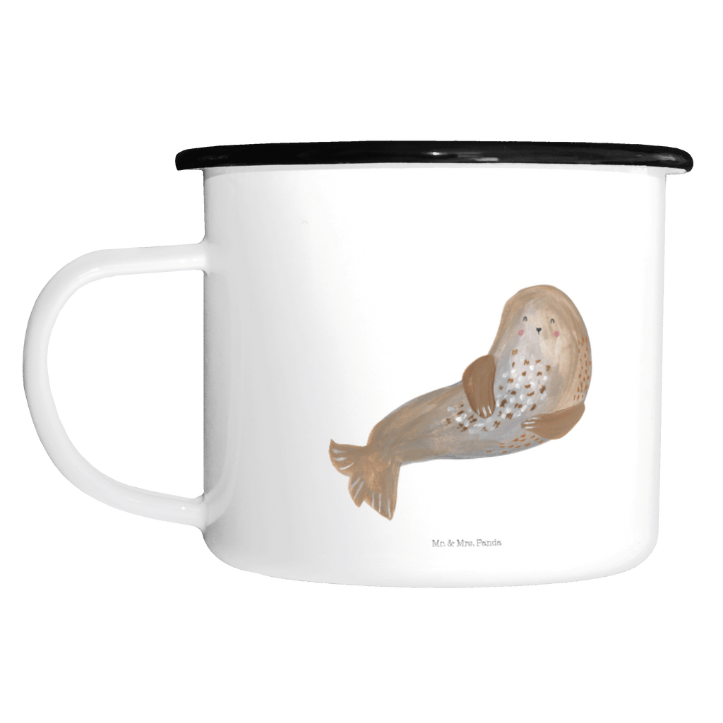 XL Emaille Tasse Robbe lachend XL Emaille Tasse, Metalltasse, Kaffeetasse, Tasse, Becher, Kaffeebecher, Camping, Campingbecher, Tassendruck, Metall-Tasse, Deko-Becher, emailliert, Outdoor Tasse, Trinkbecher, bruchsicher, Emaille-Optik, Motivtasse, Outdoor Kaffeetasse, Tiermotive, Gute Laune, lustige Sprüche, Tiere, Robbe, Robben, Seehund, Strand, Meerestier, Ostsee, Nordsee