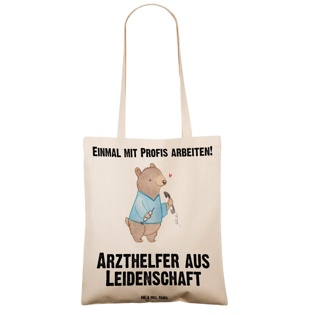 Tragetasche Arzthelfer aus Leidenschaft Beuteltasche, Beutel, Einkaufstasche, Jutebeutel, Stoffbeutel, Tasche, Shopper, Umhängetasche, Strandtasche, Schultertasche, Stofftasche, Tragetasche, Badetasche, Jutetasche, Einkaufstüte, Laptoptasche, Beruf, Ausbildung, Jubiläum, Abschied, Rente, Kollege, Kollegin, Geschenk, Schenken, Arbeitskollege, Mitarbeiter, Firma, Danke, Dankeschön, Arzthelfer, Medizinischer Fachangestellter