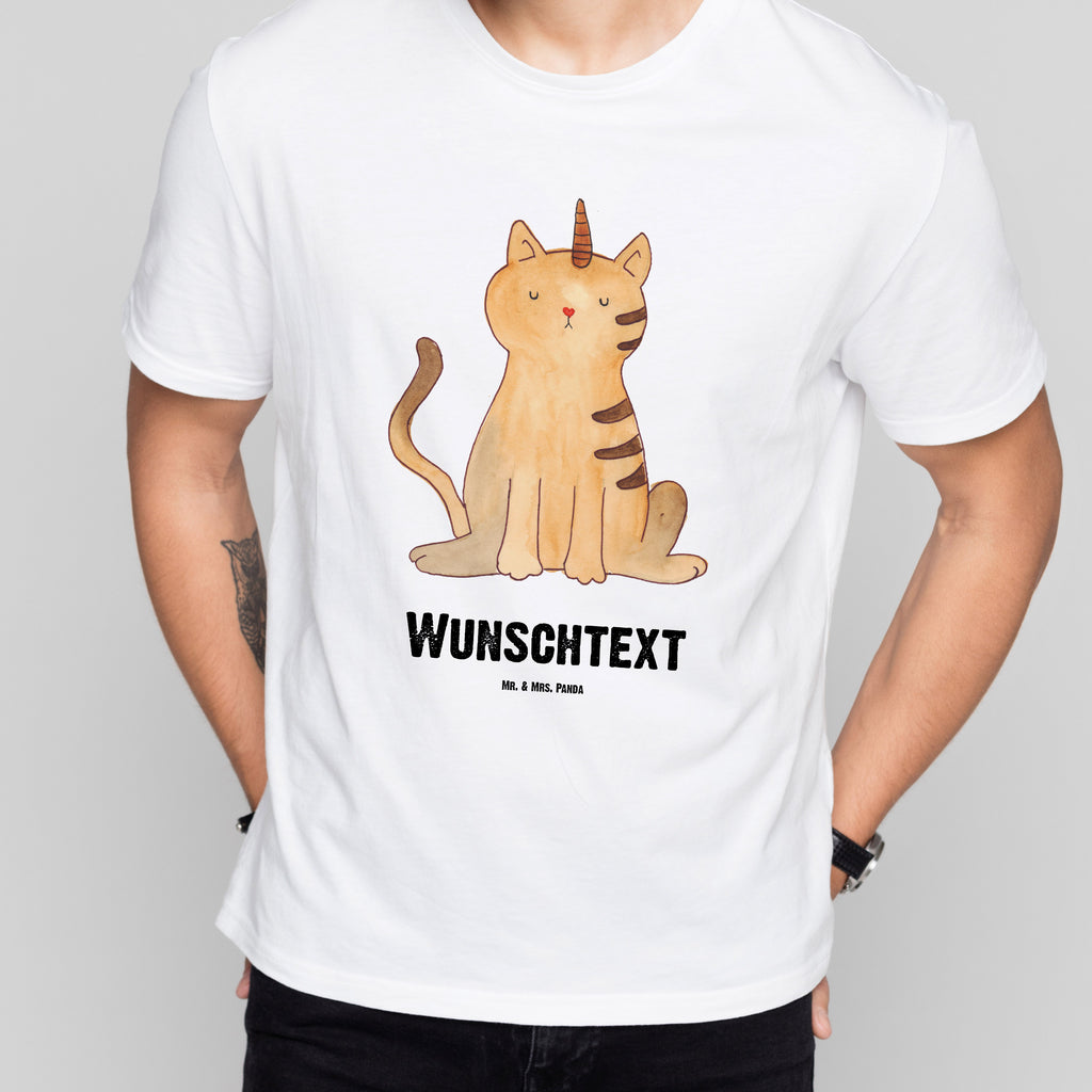 Personalisiertes T-Shirt Einhorn Katze T-Shirt Personalisiert, T-Shirt mit Namen, T-Shirt mit Aufruck, Männer, Frauen, Wunschtext, Bedrucken, Einhorn, Einhörner, Einhorn Deko, Pegasus, Unicorn, Katzer, Mieze, Regenbogen, Glitzer, Einhornpower, Erwachsenwerden, Katze, Katzenhorn, Einhornkatze, Kittyhorn